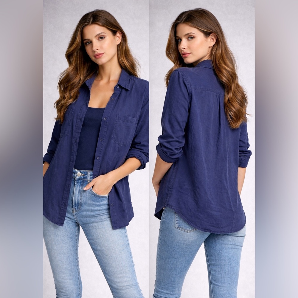 Splendid Navy Button-Down Shirt